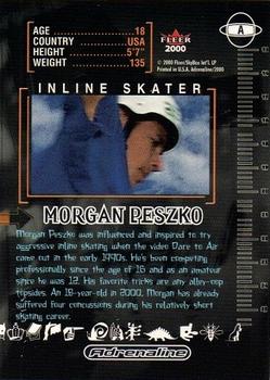 2000 Fleer Adrenaline - Autographs #A Morgan Peszko Back